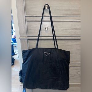 Prada Black Nylon Tessuto Tote